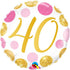 Pink & Gold Dots <br> 40th Birthday